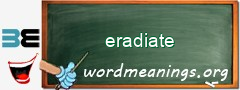 WordMeaning blackboard for eradiate